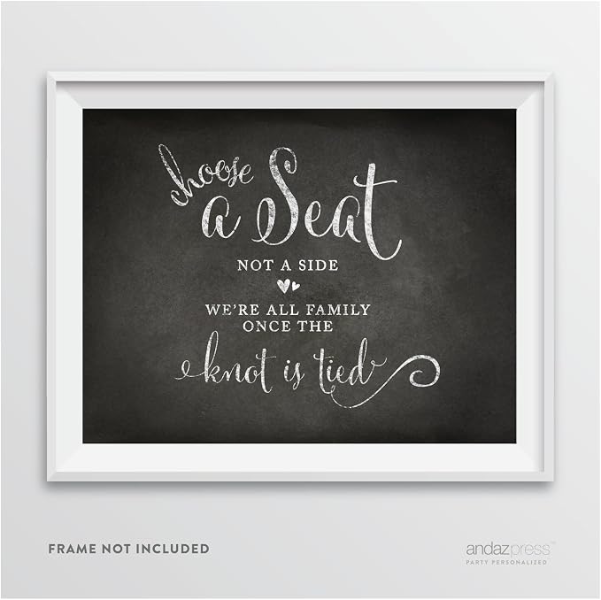 Andaz Press Wedding Party Signs, Vintage Chalkboard Print, 8.5-inch x 11-inch by AndazPress