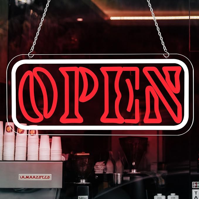 Neon Open Sign for Business LED Neon Open Light Sign Powered by USB by Lurevia