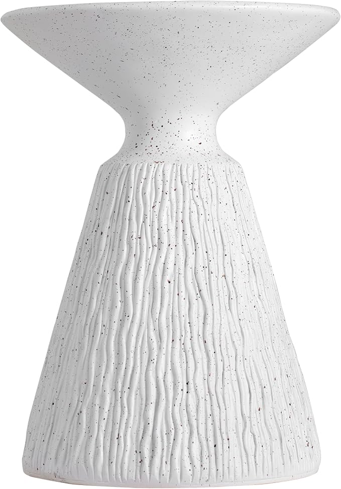 White Marble Speckled Side Table - Image 6