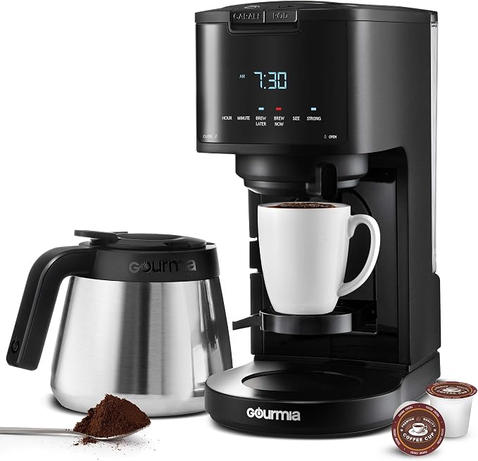 Gourmia 2-in-1 Single Serve and 12 Cup Coffee Maker by Gourmia