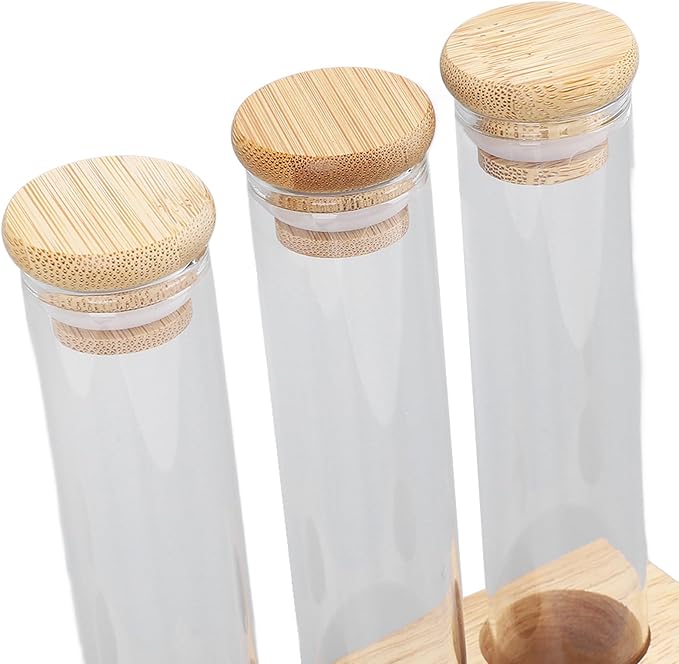 AUNMAS 12 Pack Coffee Bean Storage Tubes Single Dose Coffee Bean Cellars Glass - Image 8