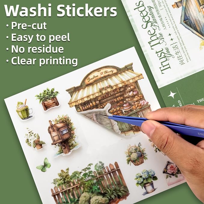 Beautiful Garden Theme Sticker Scrapbooking Supplies - Image 2