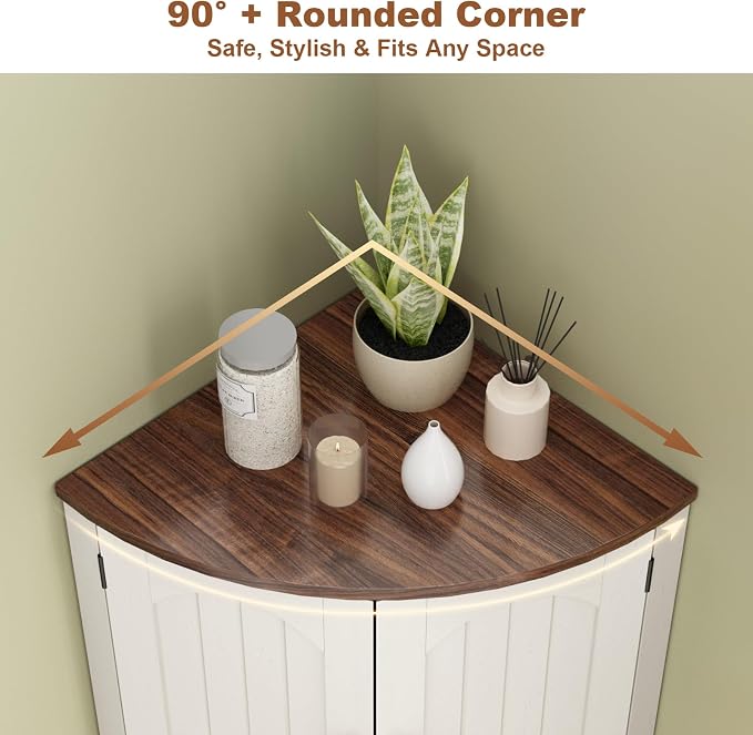 HOKYHOKY Tall Corner Cabinet, 64.7" Corner Storage Cabinet - Image 5