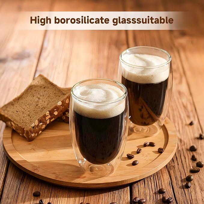Aurzen Double Walled Glass Espresso Cups - Image 2