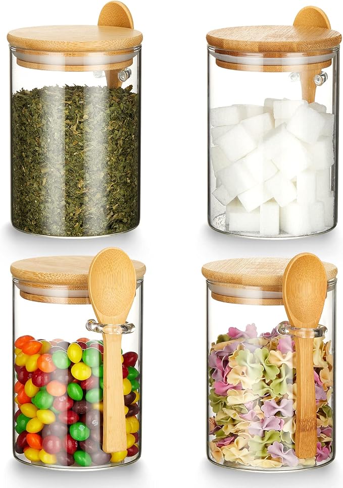 Mfacoy Set of 4 Airtight Glass Jars - Image 7