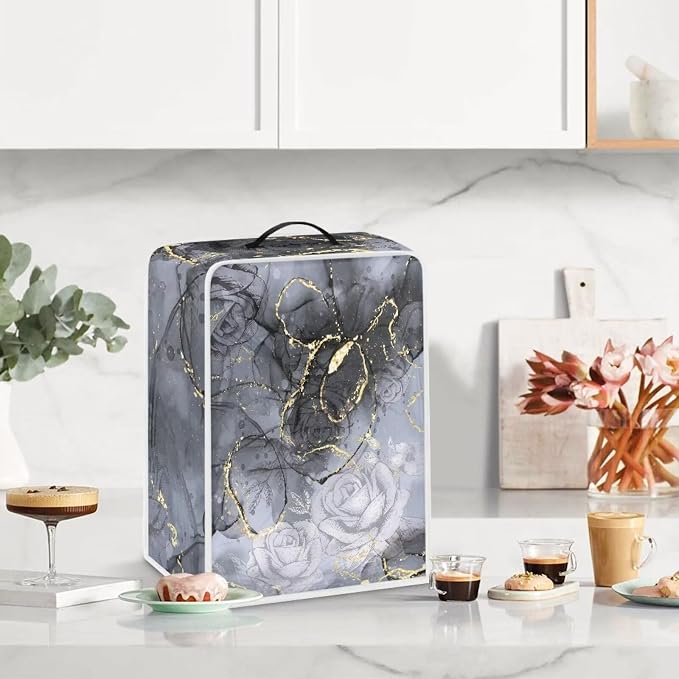 Black Marble Coffee Maker Cover Lightweight Coffee Pot Dust Protection Durable - Image 3