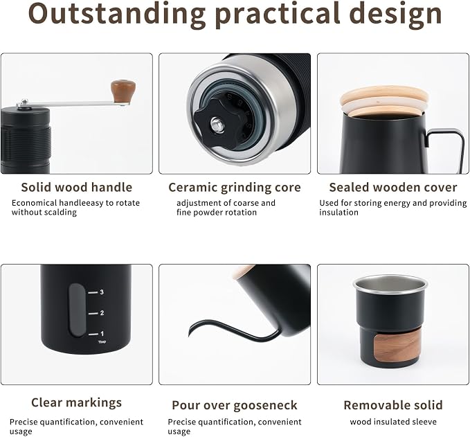 Portable Pour Over Coffee Maker Travel Set - Image 5
