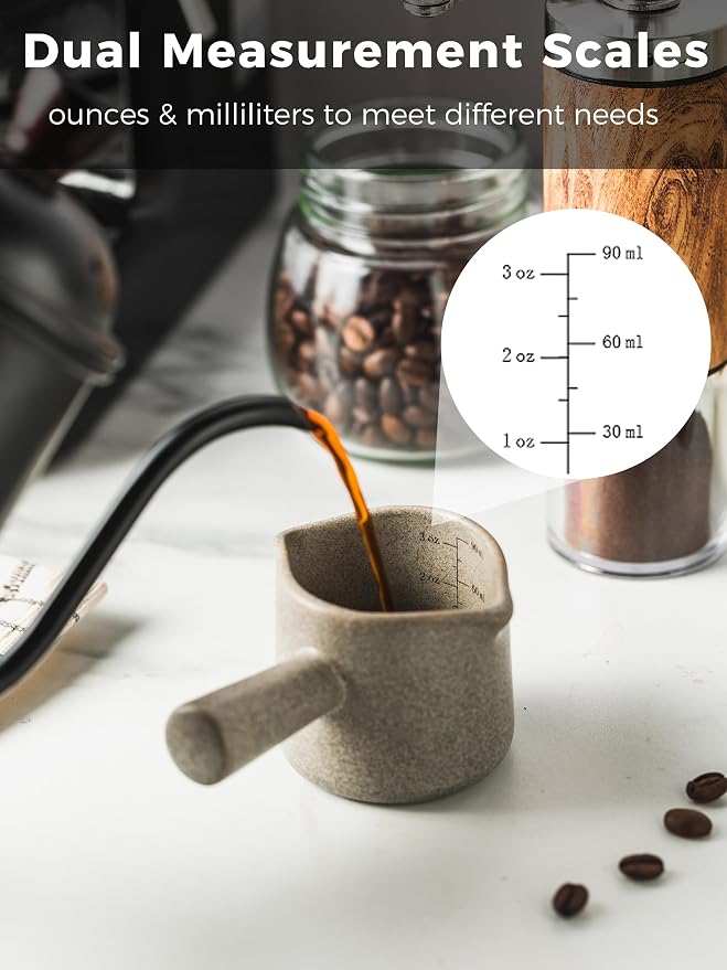 Espresso Cup 3 OZ, Espresso Accessories, Ceramic Espresso Measuring Cup - Image 4