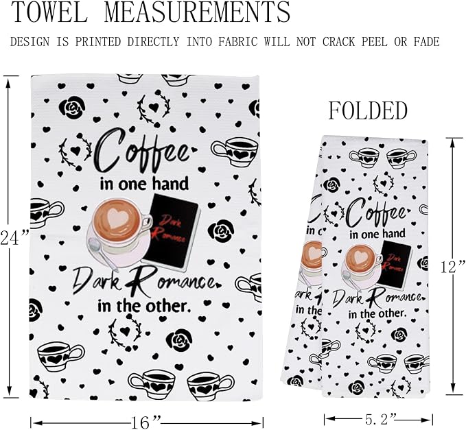 MBMSO Coffee Kitchen Waffle Towels Smut Reading Tea Towel Spicy Romance Book - Image 2