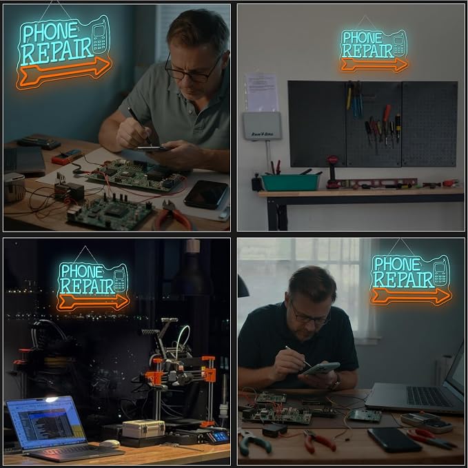 Looklight Phone Repair Neon Sign Arrow Neon Lights - Image 2