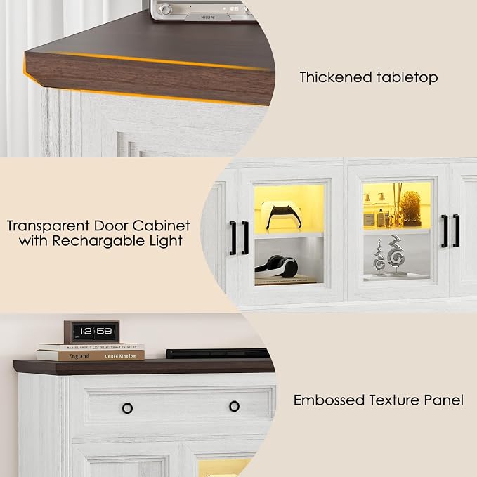 63'' Sideboard Buffet Cabinet - Image 8
