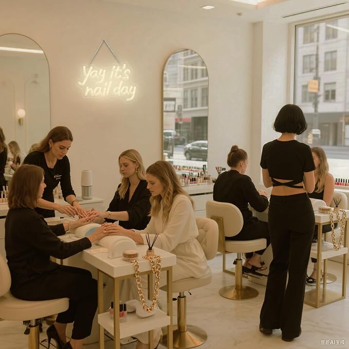 Yay It's Nail Day Neon Sign for Wall Decor, LED Dimmable Lights Nail Room Decor - Image 8