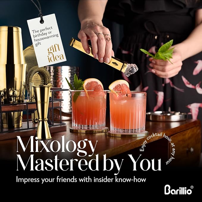 Barillio Gold Bartender Kit – 23-Piece Stainless-Steel Cocktail Shaker Set - Image 4