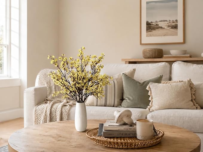 Mandy's 6 Bundles Artificial Light Yellow Baby’s Breath Flowers | 18.5 Inch - Image 7