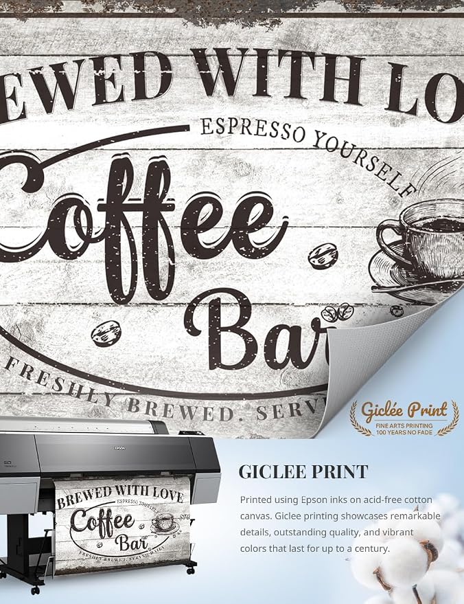 IPIC - Vintage Coffee Bar Sign Brewed - Image 6