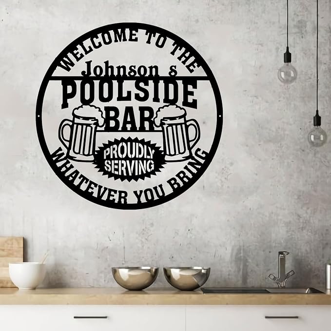 Personalized Backyard Bar Metal Wall Art - Image 4