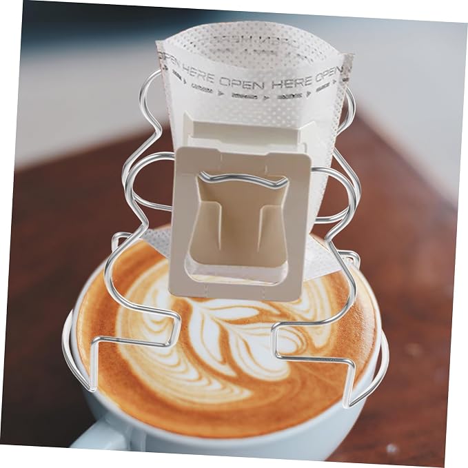 Luxshiny 1pc Stainless Filter Holder Unbleached Filters Drip Bag Rack Hanging - Image 9