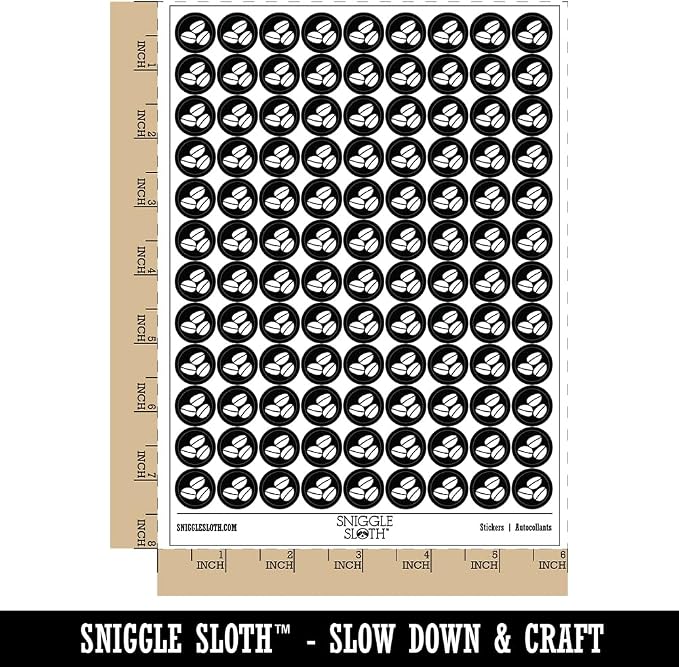 Coffee Beans Trio 200+ Round Stickers - Image 2