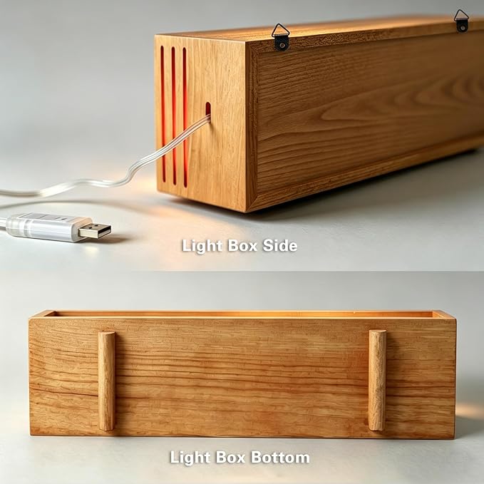 ON AIR Wooden LED Light On Air Sign LED Retro Lamp USB Powered Dimmable Wall - Image 3