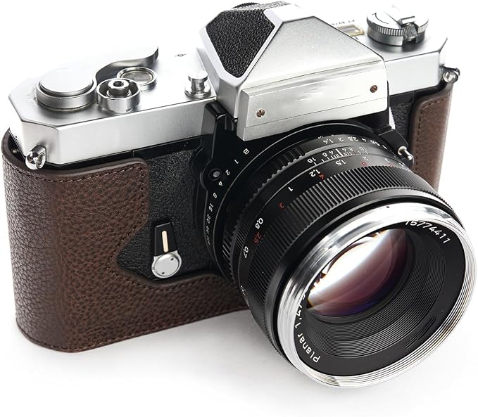 Handmade Genuine Real Leather Half Camera Case Bag Cover - Image 4