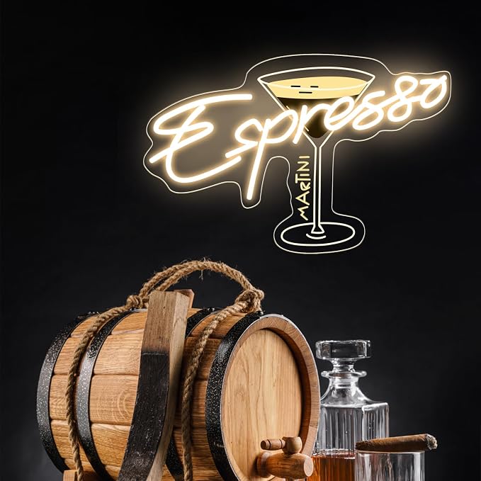 Espresso Martini Neon Sign, Cocktail Club Wall Art Decor, Tini Time Wall Decor - Image 2