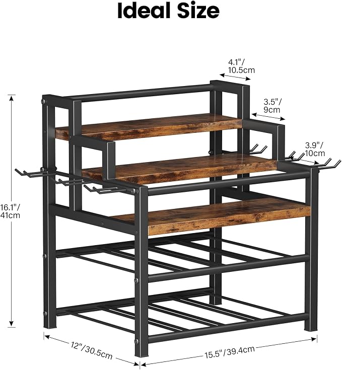 5-Tier Liquor Bottle Display Shelf, Holds up to 20 Bottles, Countertop Wine - Image 7