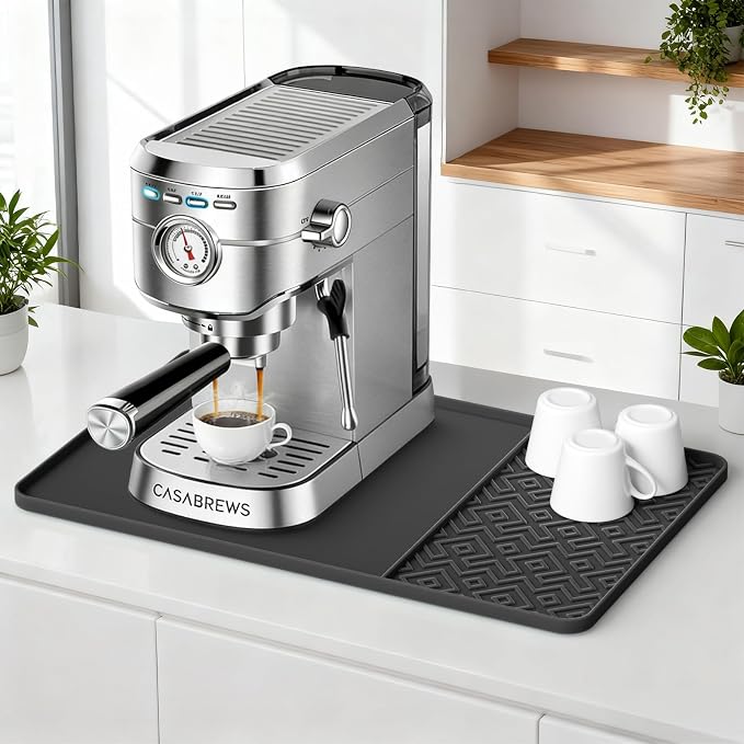 Silicone Coffee Mat with Raised Edges 19" x 12" – Waterproof Countertop Mat - Image 9