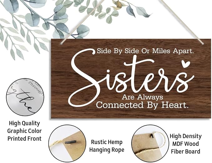 Sister Gifts, Side By Side Or Miles Apart. Sisters Are Always Connected By - Image 5