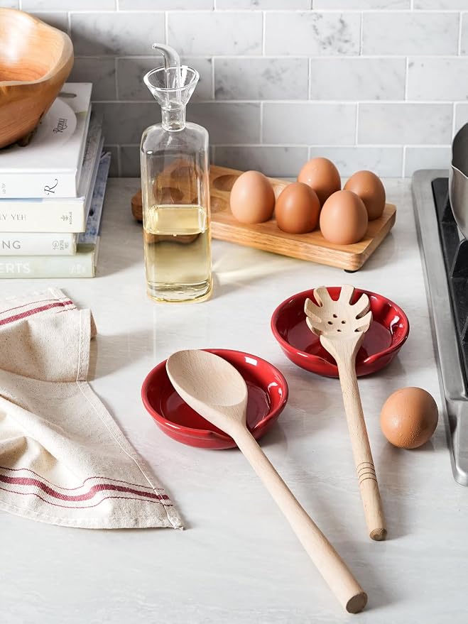 LE TAUCI Ceramic Spoon Rest, 4.8 Inch Spoon Rest - Image 4
