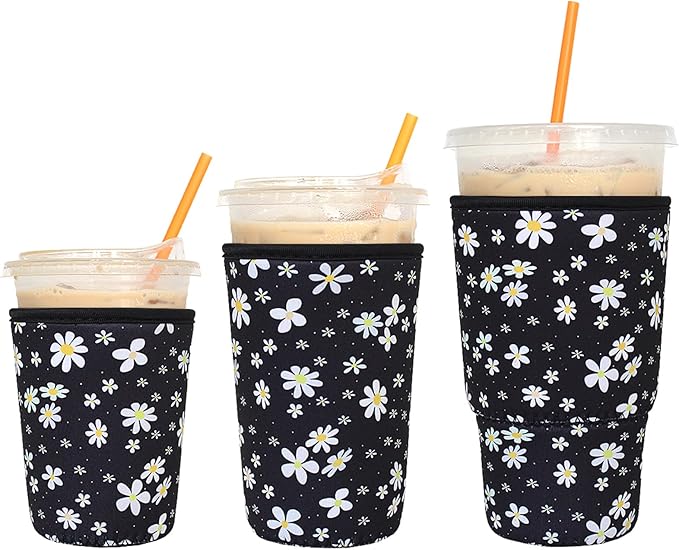 3 Pack Reusable Iced Coffee Sleeves by Xumbtvs