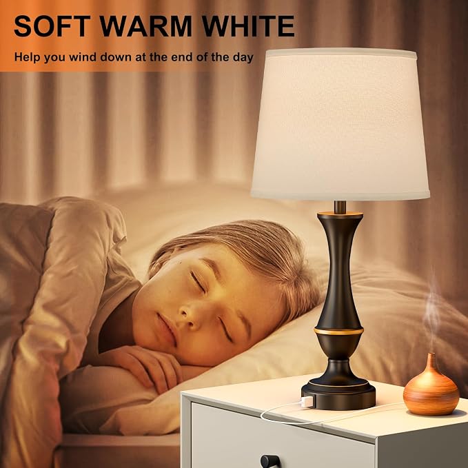 Seealle Upgraded Touch Lamps for Bedrooms Set of 2 - Image 5
