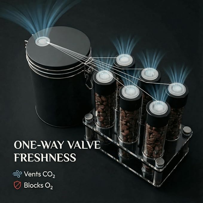 Single Dose Coffee Bean Storage, Airtight Tin Coffee Canister & Container - Image 3