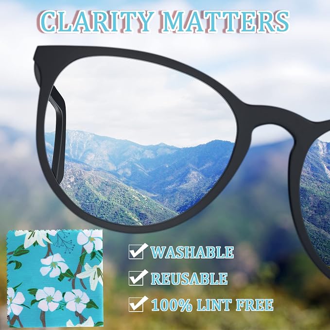 Weewooday 18 Pack Glasses Cleaning Cloth Cute Llama Cactus Design Microfiber - Image 7