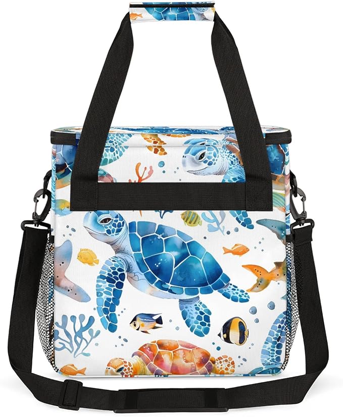 Turtle Ocean Coffee Maker Carring Bag, Large Insulated Storage Organizer Case - Image 5