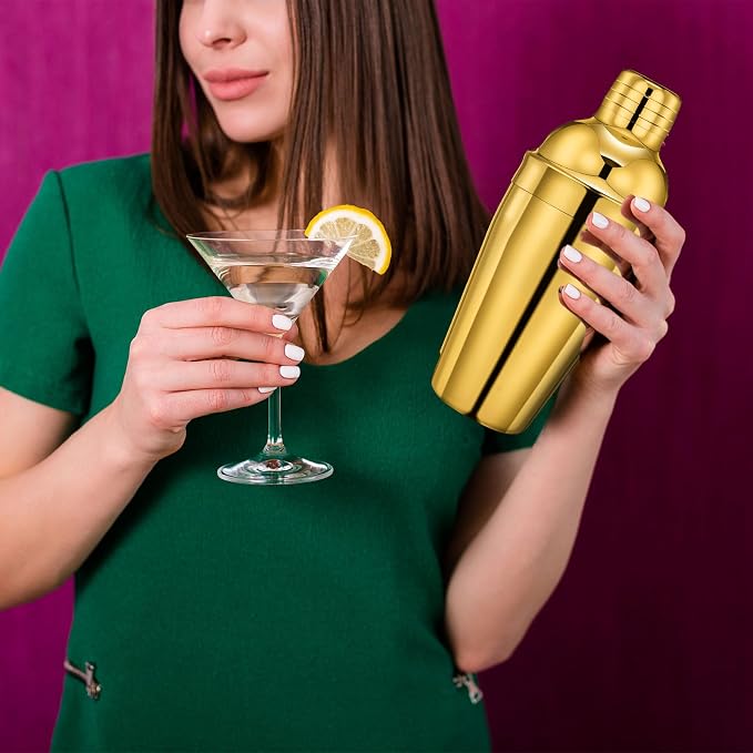 Nitial 6 Pcs Bar Cocktail Shaker Professional Stainless Steel Martini Drink - Image 5