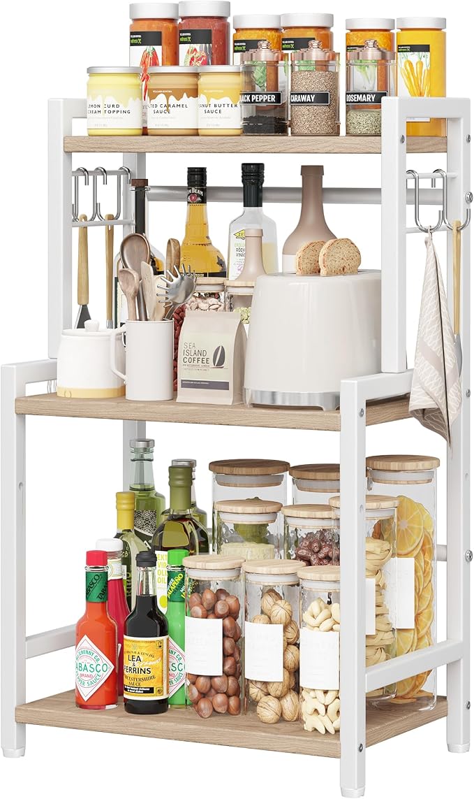 Kitchen Countertop Organizer, 3 Tier Large Spice Rack Organizer by Homeiju