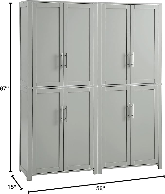 Crosley Furniture Savannah 2-Piece Pantry Storage Cabinet Set - Image 14