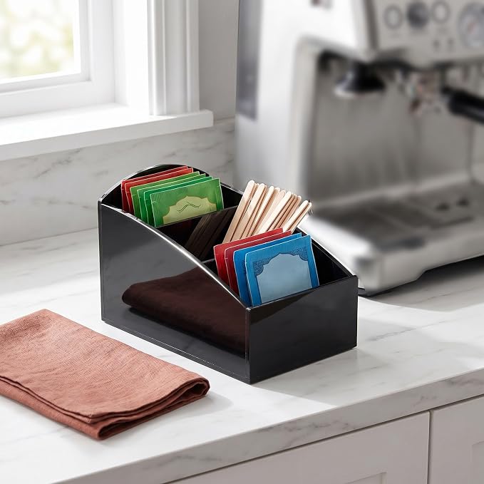 BinaryABC Coffee Bar Sugar Packet Holder, Sugar Packet Organizer, Tea Bag by BinaryABC