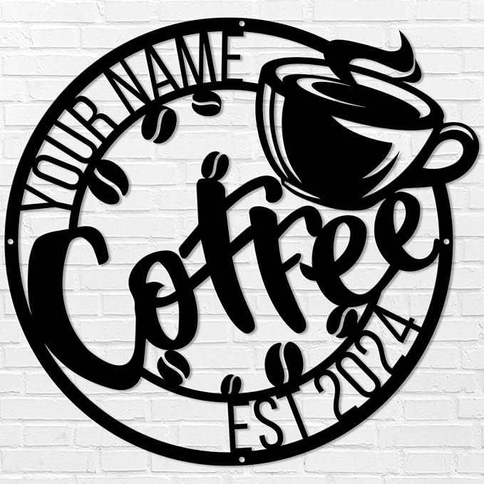 Custom Metal Coffee Bar Signs - Image 2