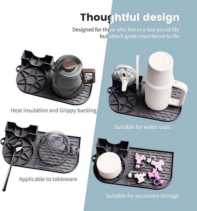 Bottle Drying Rack for Stanley, Water Bottle Drain Pad for Owala Thermos Cups - Image 2
