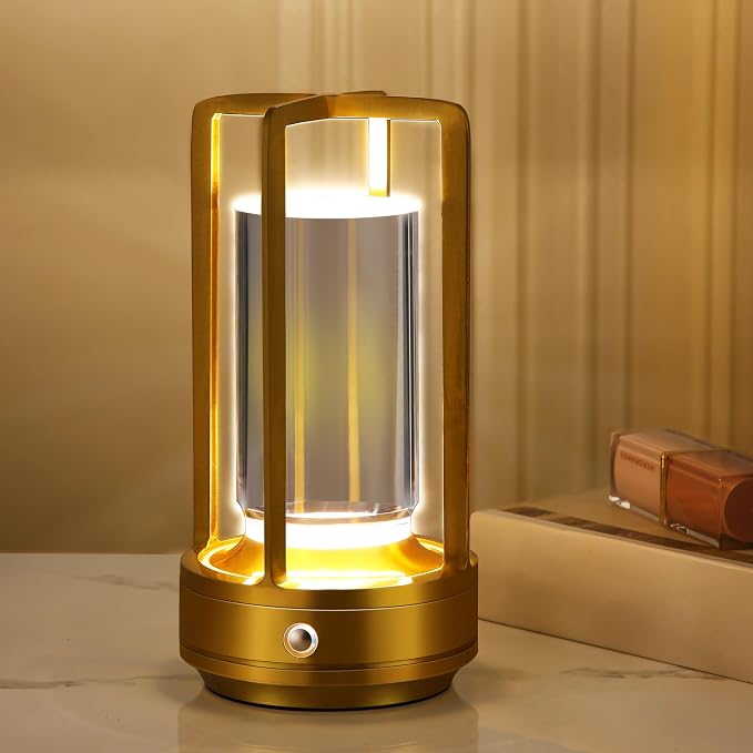 Anxingtools Portable Metal Table Lamp, Cordless Table Lamp, Battery Operated by Anxingtools