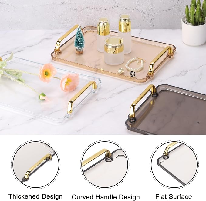 PATIKIL 12 x 8.6 Inches Plastic Serving Tray - Image 4