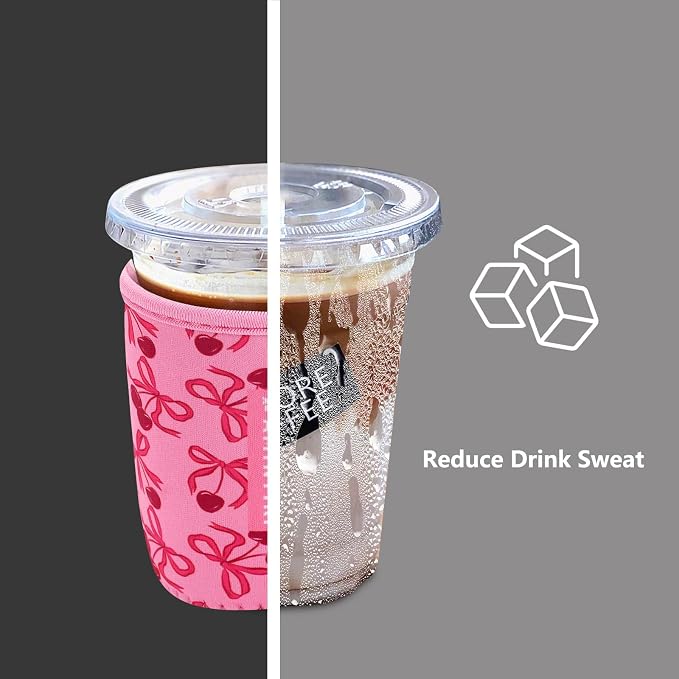 3 Pack Reusable Sleeve for Iced Coffee Cup, Coffee Neoprene Sleeve for Iced&Hot - Image 2