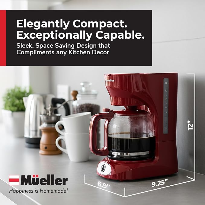 MUELLER HOME 12-Cup Red Coffee Maker - Image 7