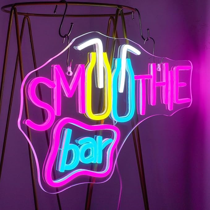 Looklight Smoothie Bar Neon Sign, Drink Words Neon Signs - Image 8