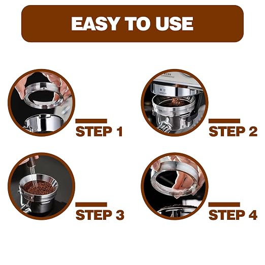 Magnetic Stainless Steel Espresso Dosing Funnel Compatible - Image 5