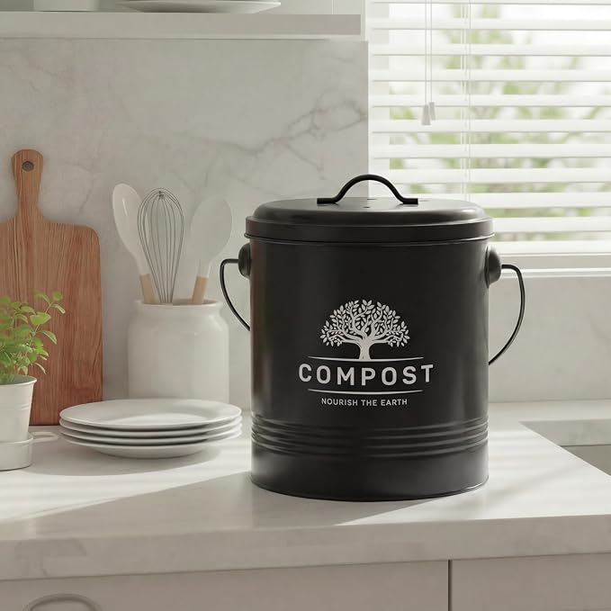 Perfnique Kitchen Compost Bin, 1.3 Gallon Countertop Compost Bin - Image 8