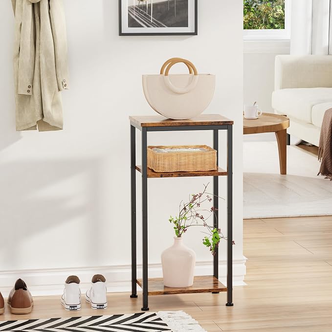3 Tier End Table, Tall Nightstand - Image 6