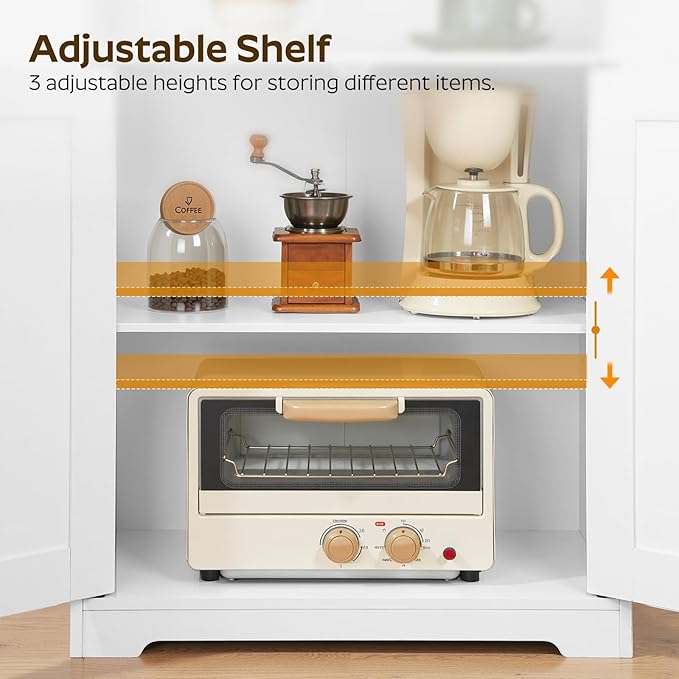 YATINEY Coffee Bar Cabinet, Kitchen Island - Image 5