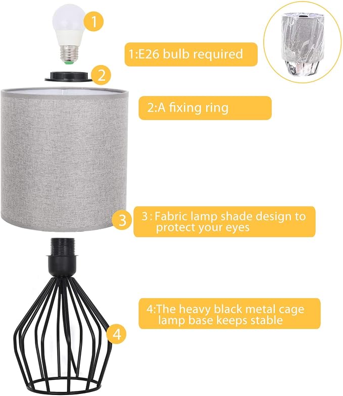 HAITRAL Farmhouse Table Lamp - Image 5